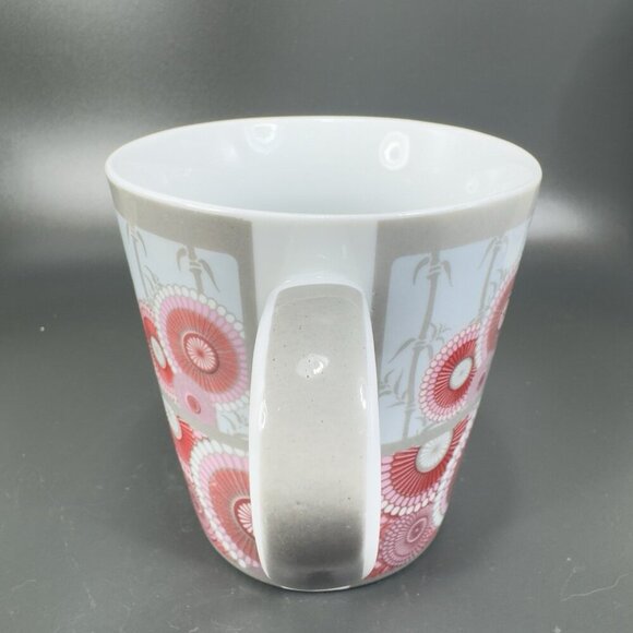 Debra Valencia Coffee Mug Cup Blue Harbor Pink And Gray Floral Dragonfly 16oz - Picture 9 of 11